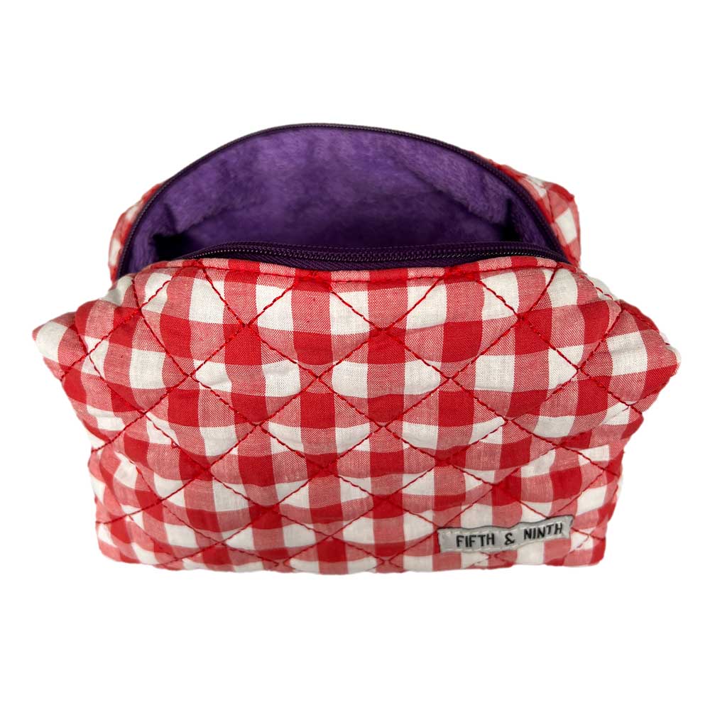 Kami Cosmetic Bag: Red/Amethyst