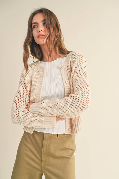 Lena Crochet Button Down