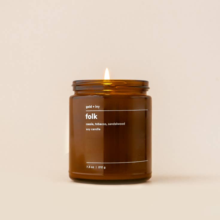 folk soy candle - standard 7.5 oz.