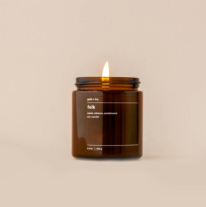 folk soy candle - mini 3.5 oz.