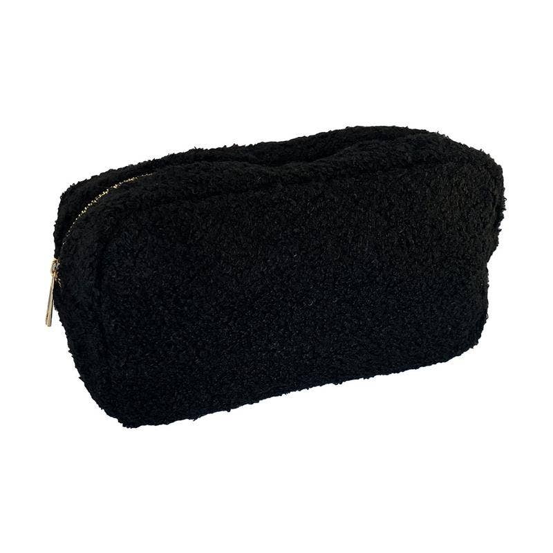 June Teddy Cosmetic Bag: Black Teddy